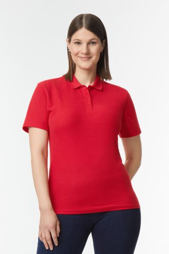 Gildan GIL64800-B3 SOFTSTYLE® LADIES' DOUBLE PIQUÉ POLO WITH 3 COLOUR-MATCHED BUTTONS M