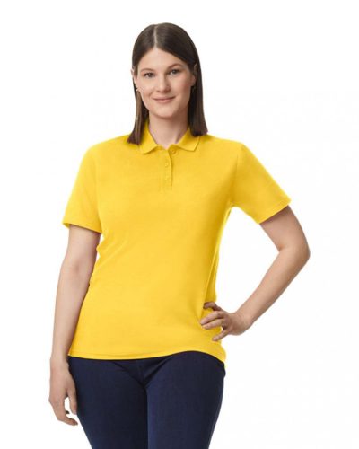 Gildan GIL64800-B3 SOFTSTYLE® LADIES' DOUBLE PIQUÉ POLO WITH 3 COLOUR-MATCHED BUTTONS 2XL