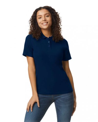 Gildan GIL64800-B3 SOFTSTYLE® LADIES' DOUBLE PIQUÉ POLO WITH 3 COLOUR-MATCHED BUTTONS 2XL