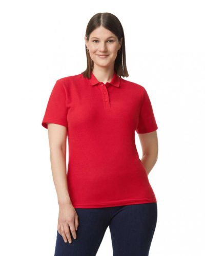 Gildan GIL64800-B3 SOFTSTYLE® LADIES' DOUBLE PIQUÉ POLO WITH 3 COLOUR-MATCHED BUTTONS 2XL