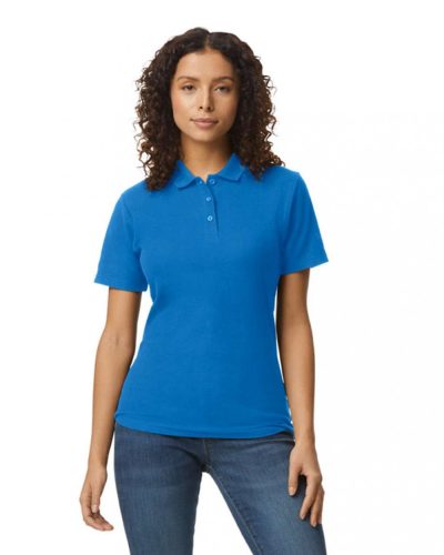 Gildan GIL64800-B3 SOFTSTYLE® LADIES' DOUBLE PIQUÉ POLO WITH 3 COLOUR-MATCHED BUTTONS 2XL