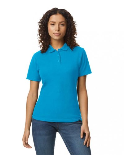 Gildan GIL64800-B3 SOFTSTYLE® LADIES' DOUBLE PIQUÉ POLO WITH 3 COLOUR-MATCHED BUTTONS 2XL