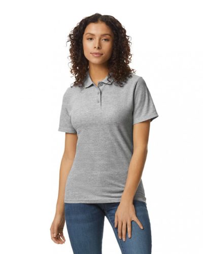 Gildan GIL64800-B3 SOFTSTYLE® LADIES' DOUBLE PIQUÉ POLO WITH 3 COLOUR-MATCHED BUTTONS 2XL