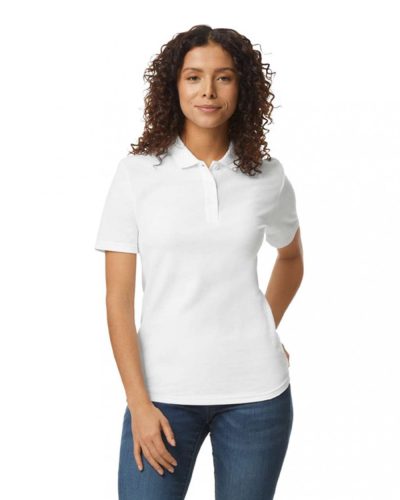 Gildan GIL64800-B3 SOFTSTYLE® LADIES' DOUBLE PIQUÉ POLO WITH 3 COLOUR-MATCHED BUTTONS 2XL