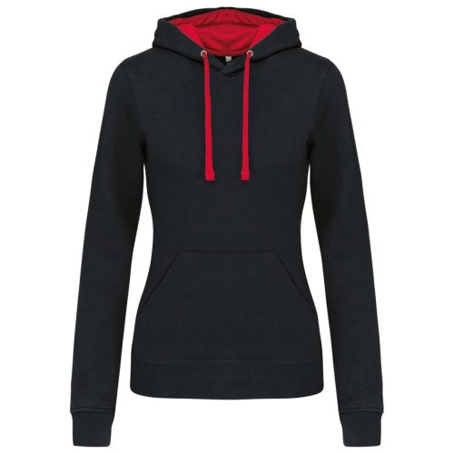 Kariban KA465 LADIES’ CONTRAST HOODED SWEATSHIRT 2XL