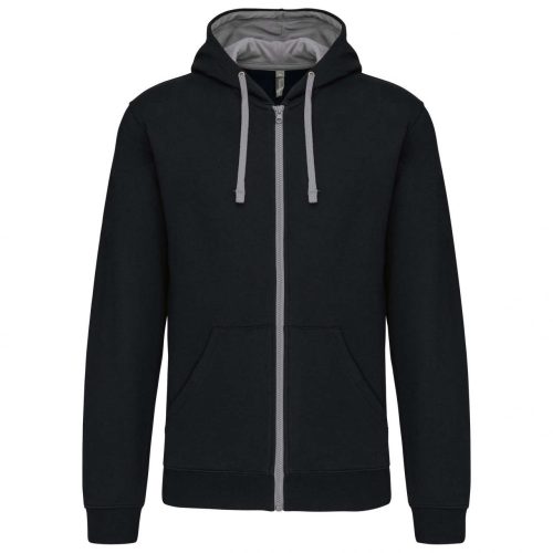 Kariban KA466 MEN'S CONTRAST HOODED FULL ZIP SWEATSHIRT 2XL