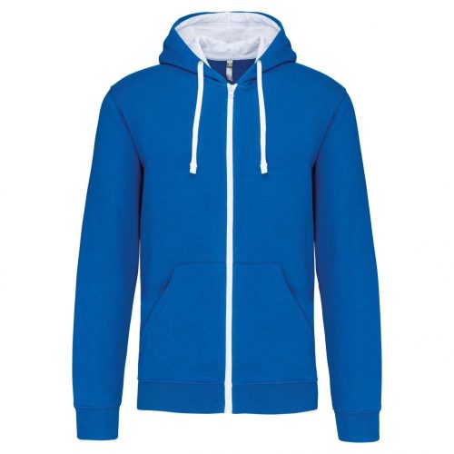 Kariban KA466 MEN'S CONTRAST HOODED FULL ZIP SWEATSHIRT S