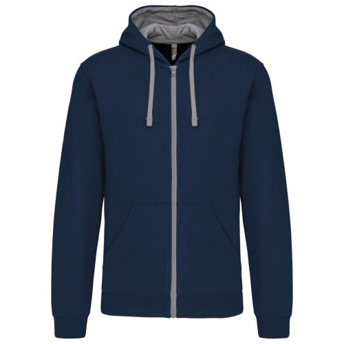 Kariban KA466 MEN'S CONTRAST HOODED FULL ZIP SWEATSHIRT L