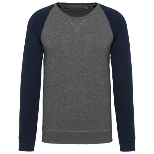 Kariban KA491 MEN'S TWO-TONE ORGANIC CREW NECK RAGLAN SLEEVE SWEATSHIRT 2XL