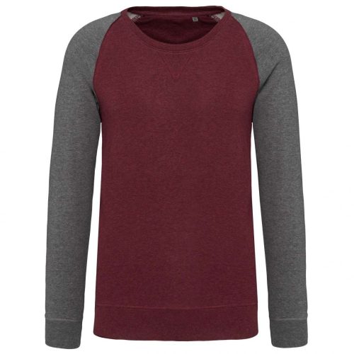 Kariban KA491 MEN'S TWO-TONE ORGANIC CREW NECK RAGLAN SLEEVE SWEATSHIRT 2XL