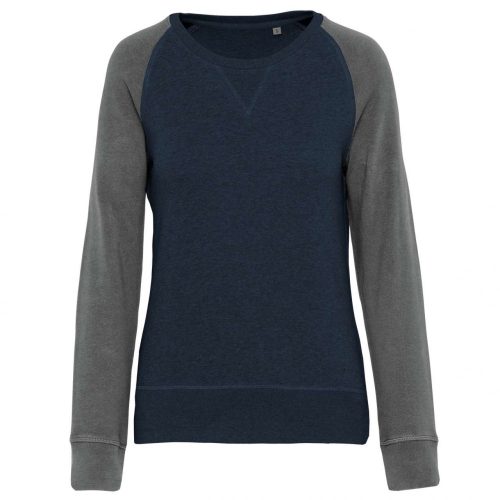 Kariban KA492 LADIES' TWO-TONE ORGANIC CREW NECK RAGLAN SLEEVE SWEATSHIRT 2XL