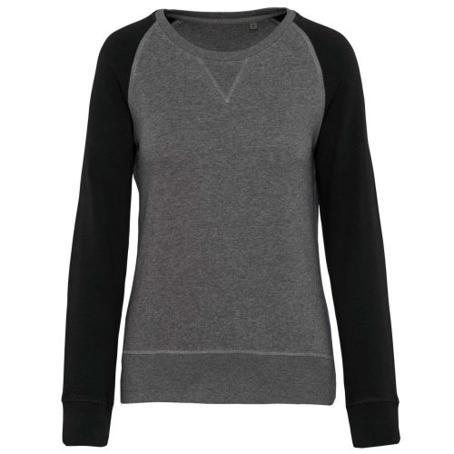 Kariban KA492 LADIES' TWO-TONE ORGANIC CREW NECK RAGLAN SLEEVE SWEATSHIRT 2XL