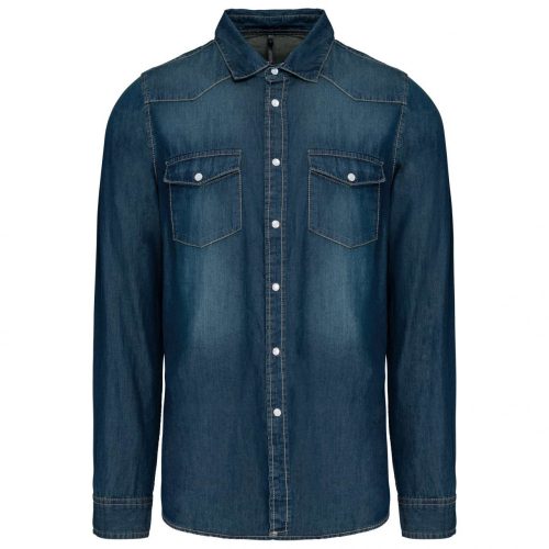 Kariban KA519 MEN'S LONG-SLEEVED DENIM SHIRT 3XL